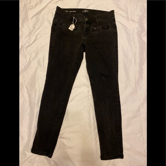 EUC Anne Taylor Loft black denim jeans. Size 30/10P. - Picture 1 of 7